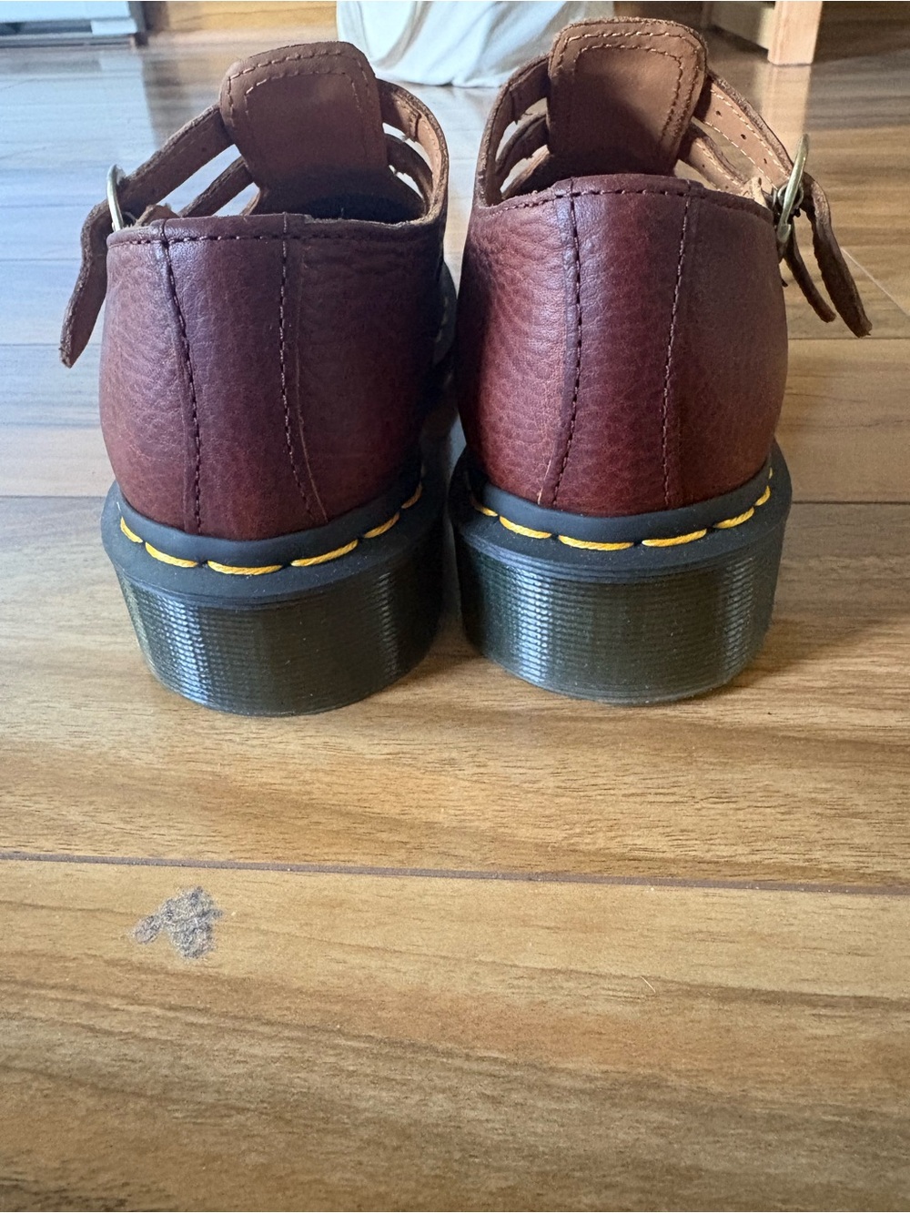 Dr. Martens Burgundy and Tan Leather Clog - Picture 7 of 12